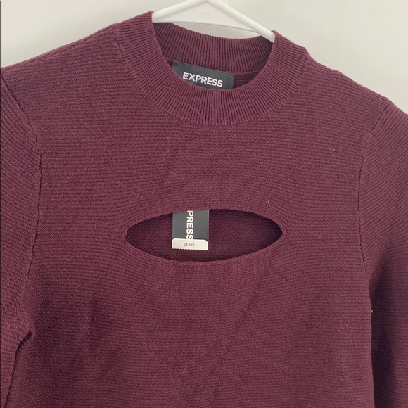 Express Cropped Sweater w/Cutouts size Small - Picture 3 of 7